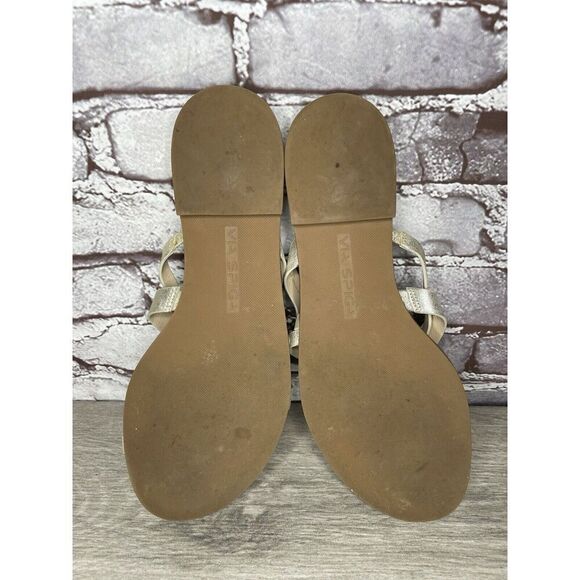 Via Spiga Metallic Silver Leather Toe Post Slides Sandals Women’s Sz 10M US/40EU - Picture 16 of 16